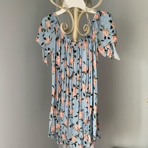 Strapless Shoulder Tie Sleeve Dress